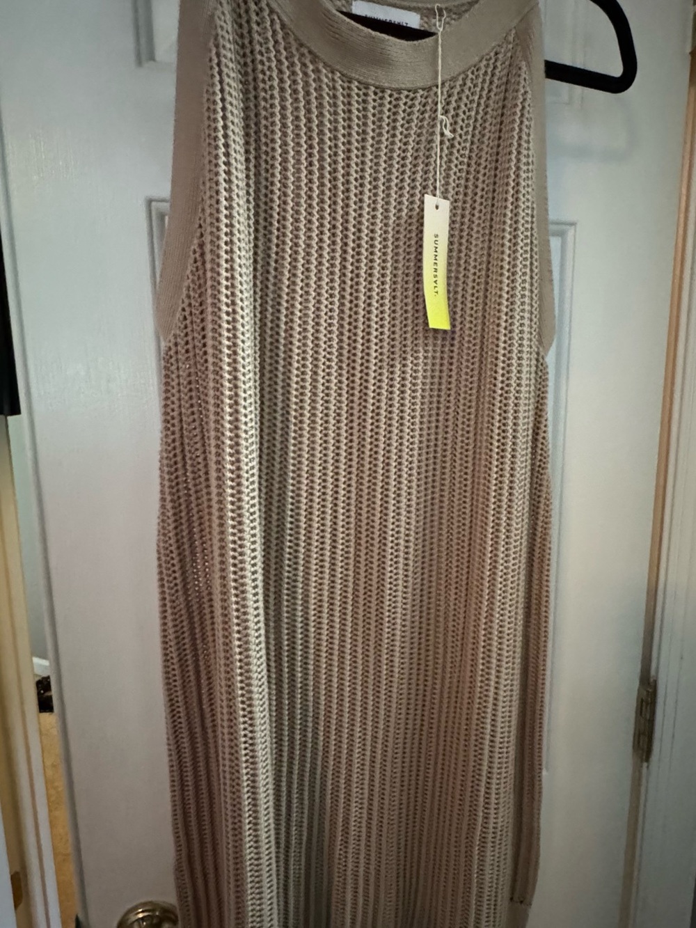summersalt Beige Knit Mini Dress